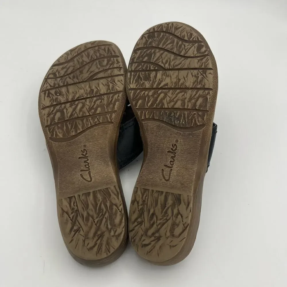 Clarks Women's Soft Cushion Collection Lusine Gable Thong Black Floral Size 6M
